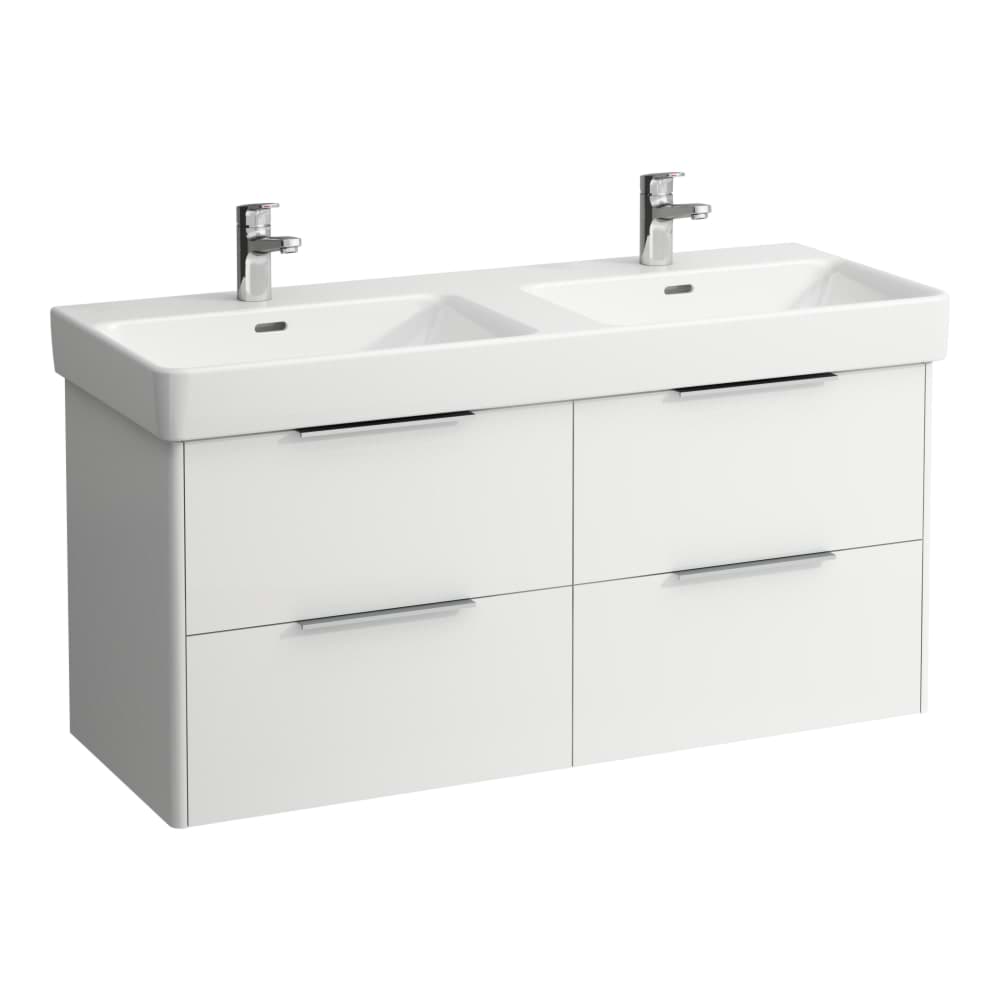 LAUFEN BASE Skříňka pod umyvadlo, 4 zásuvky, pro umyvadlo H814966 1160 x 440 x 530 mm #H4024941102611 - 261 - Bílá lesklá