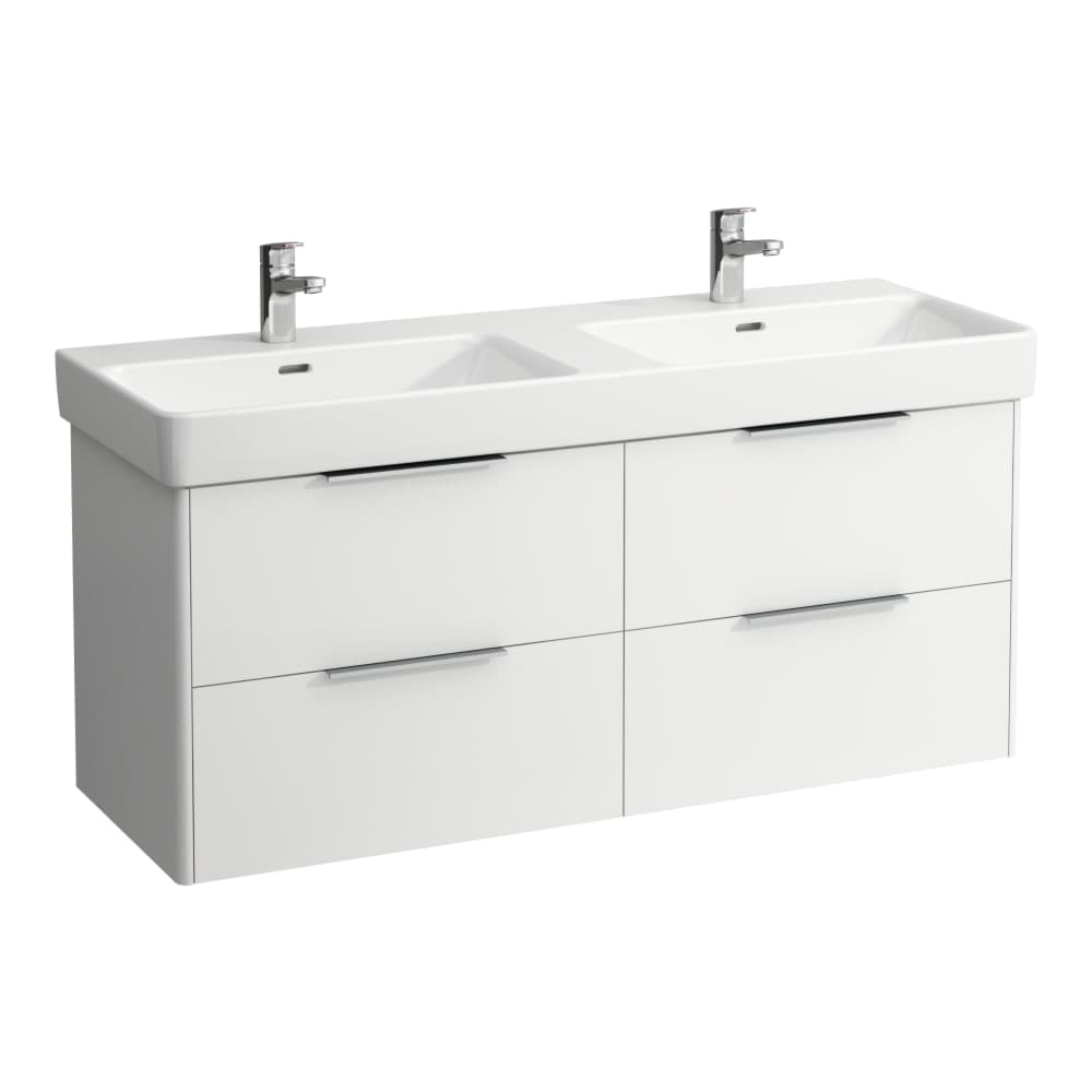 LAUFEN BASE Skříňka pod umyvadlo, 4 zásuvky, pro umyvadlo H814968 1260 x 440 x 530 mm #H4025141102661 - 266 - Šedá traffic