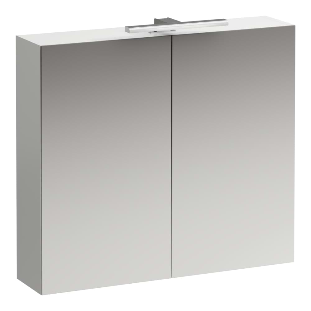 LAUFEN BASE Zrcadlová skříňka, osvětlení, el.zásuvka EU IP 44 800 x 185 x 700 mm #H4028021102601 - 260 - Bílá mat
