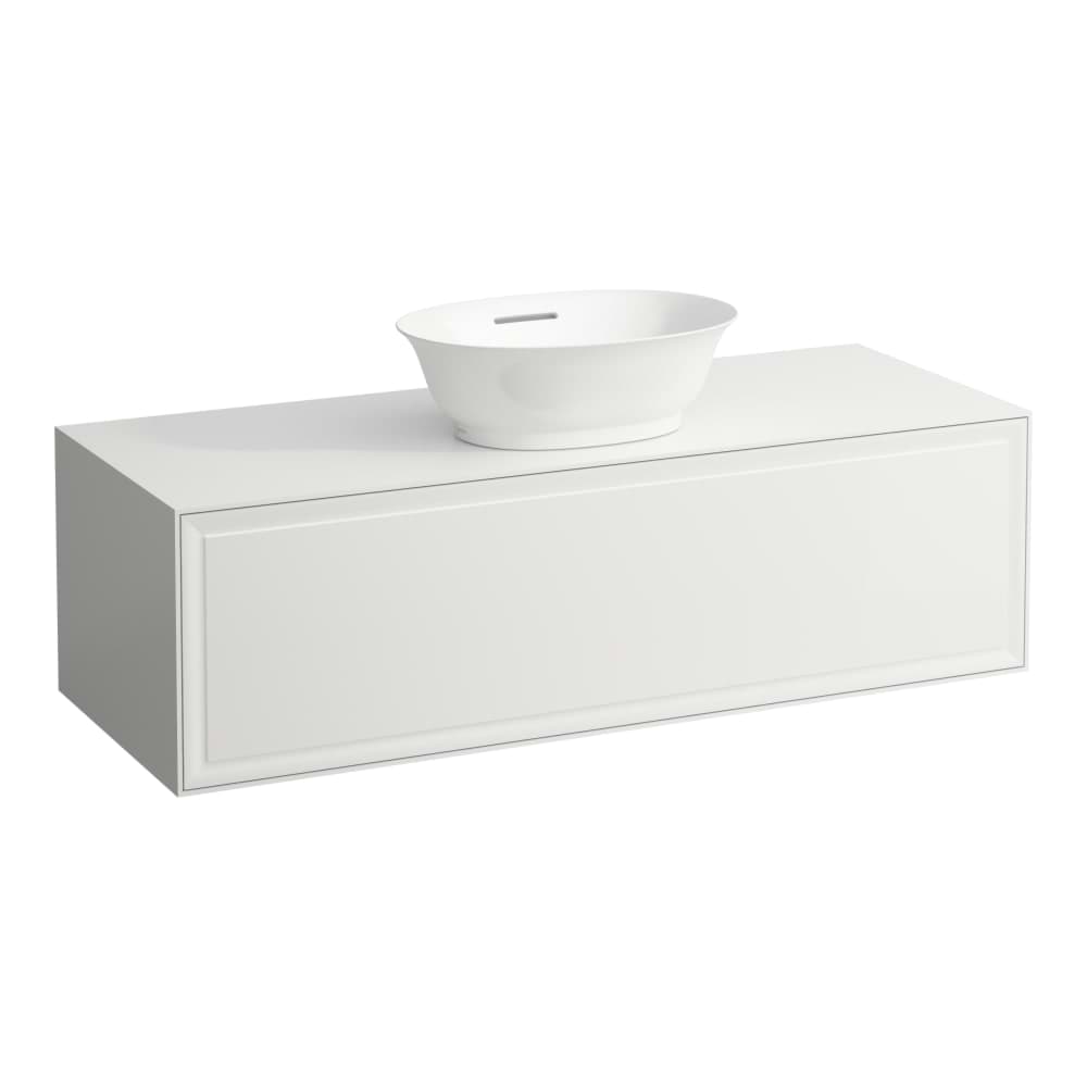 LAUFEN THE NEW CLASSIC Skříňka pod umyvadlo 1200, s 1 zásuvkou, s výřezem uprostřed, pro umyvadla H816852 1175 x 455 x 345 mm #H4060230856311 - 170 - Bílá mat