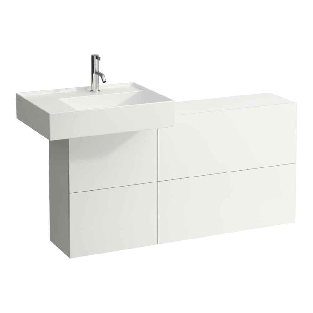 LAUFEN Kartell LAUFEN Skříňka pod umyvadlo s dvířky a dvěma výklopy, umyvadlo vlevo 1200 x 270 x 610 mm #H4082910336411 - 641 - Oblázkově šedá