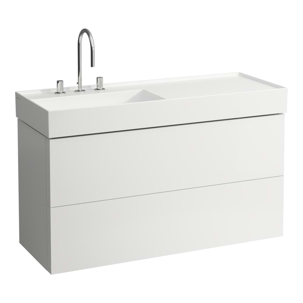 LAUFEN Kartell LAUFEN Skříňka pod umyvadlo, se 2 zásuvkami, včetně organizéru, pro umyvadlo H813332 1180 x 450 x 600 mm #H4076480336421 - 642 - Břidlicově šedá