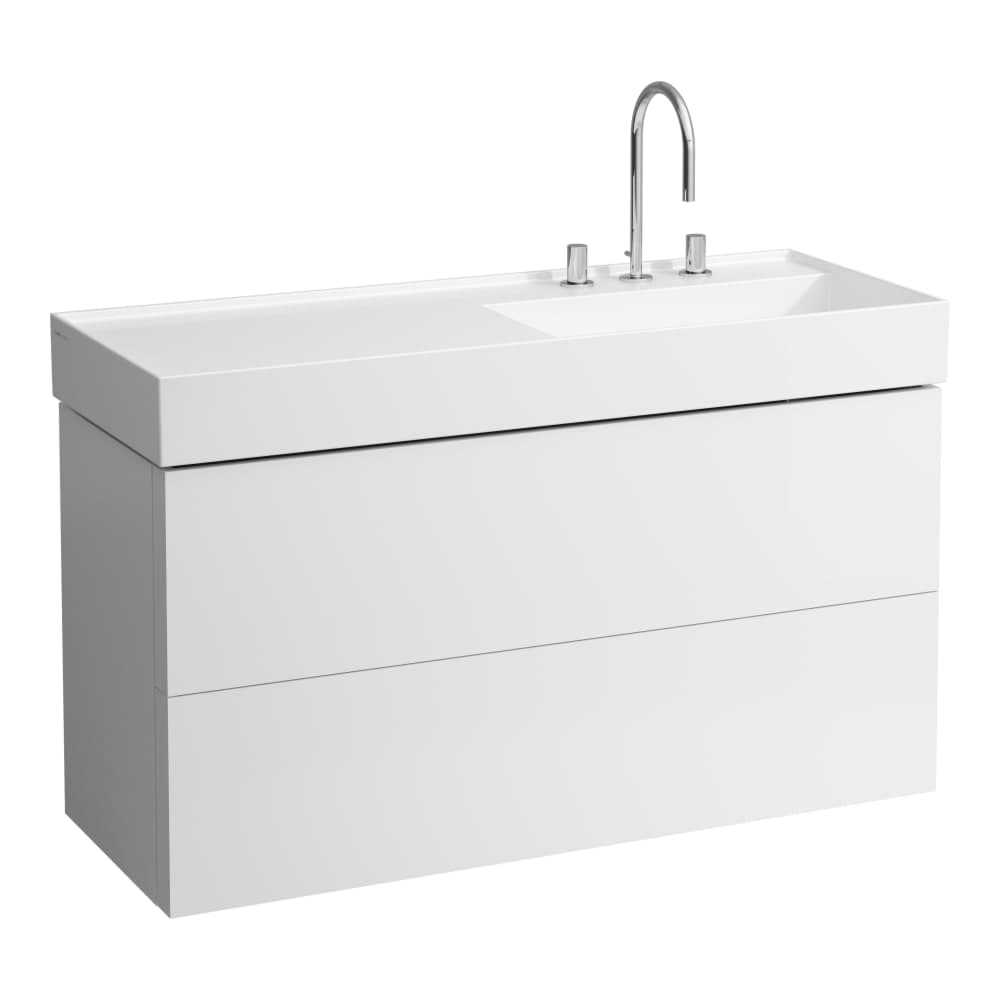 LAUFEN Kartell LAUFEN Skříňka pod umyvadlo, se 2 zásuvkami, včetně organizéru, pro umyvadlo H813333 1180 x 450 x 600 mm #H4076490336411 - 641 - Oblázkově šedá