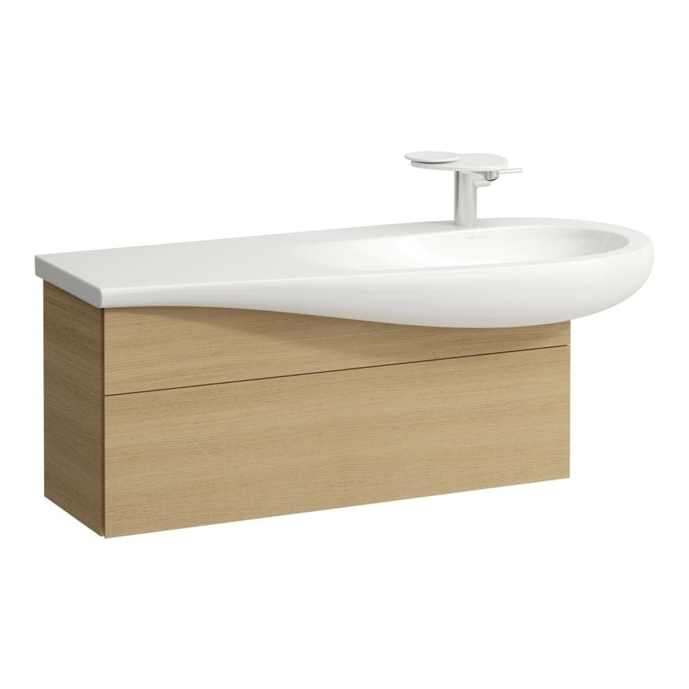 LAUFEN ILBAGNOALESSI Skříňka pod umyvadlo 1200, s 1 zásuvkou, s výřezem pro sifon vpravo, pro umyvadlo H814974 995 x 320 x 340 mm #H4304310976301 - 630 - Noce canaletto - Dřevěná dýha