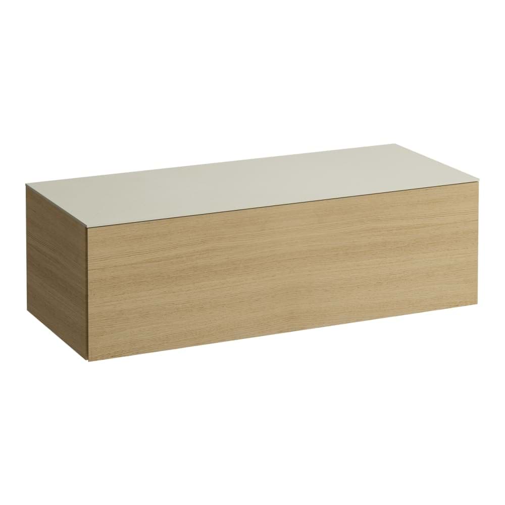 LAUFEN ILBAGNOALESSI Zásuvkový element 1200, s 1 zásuvkou, bez výřezu, s vrchní deskou Calce Avorio 1200 x 500 x 370 mm #H4313000976301 - 630 - Noce canaletto - Dřevěná dýha