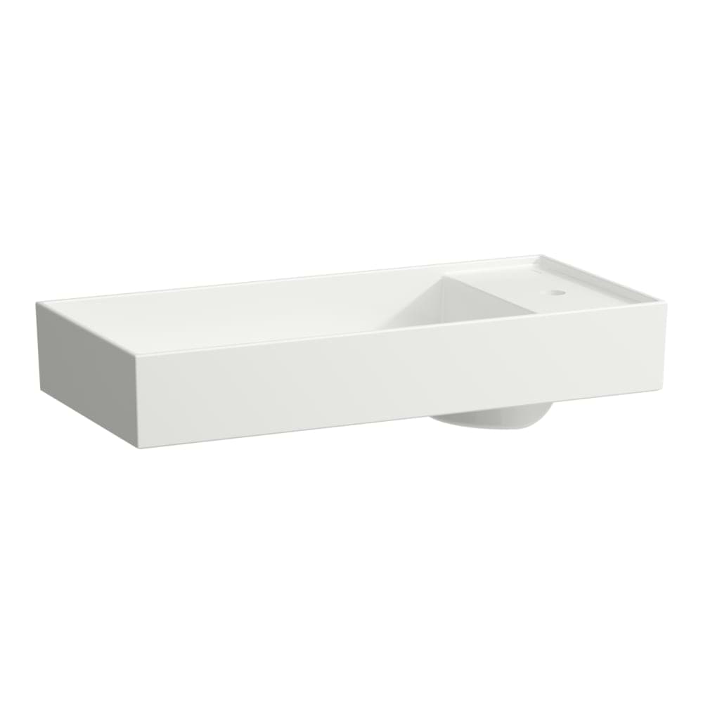 LAUFEN Kartell LAUFEN Umyvadlová mísa s tvarováním pro armaturu, se speciálním skrytým vývodem 750 x 350 x 150 mm #H8123320201121