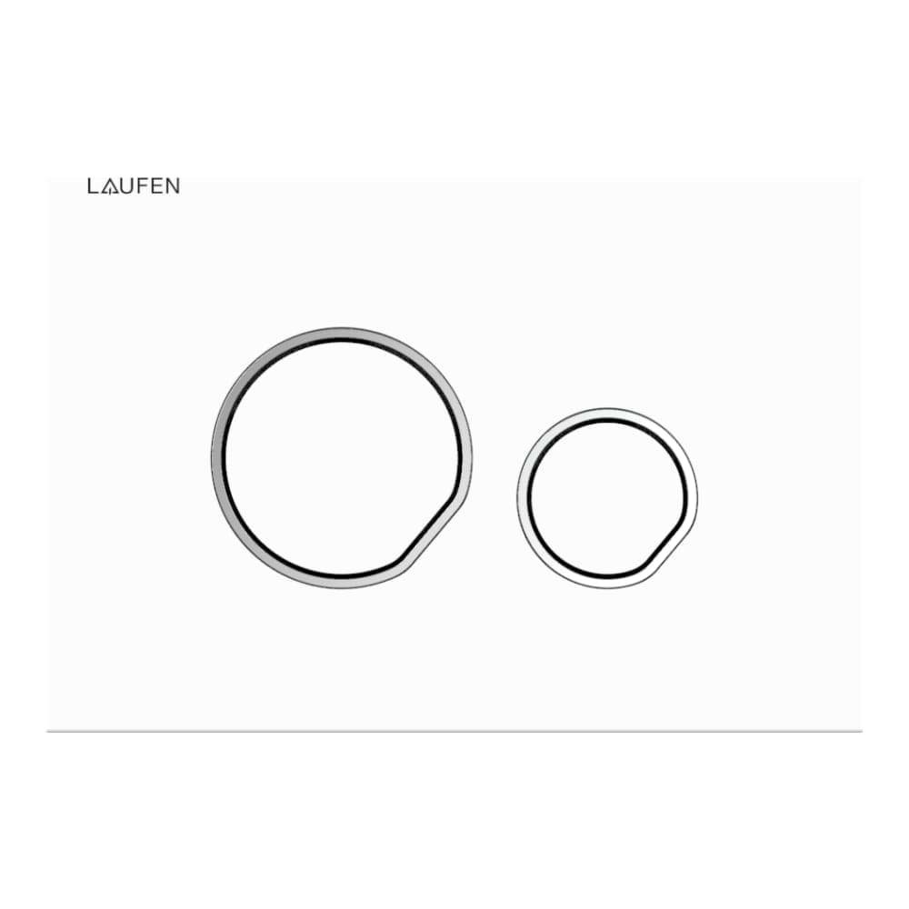 LAUFEN INEO deska pro duální splachování LIS AW105 205 x 147 x 83 mm #H9001050040001 - 004 - Chromovaná