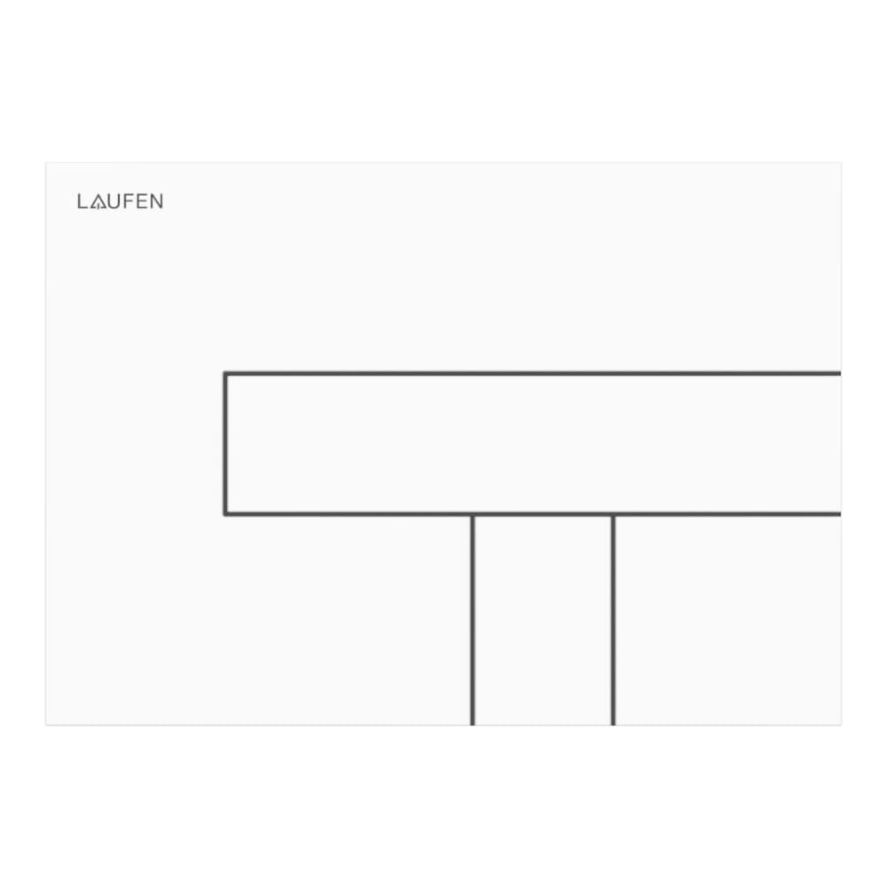 LAUFEN INEO splachovací deska Dual Flush LIS AW100, plast 205 x 145 x 55 mm #H9001000040001 - 004 - chromovaná