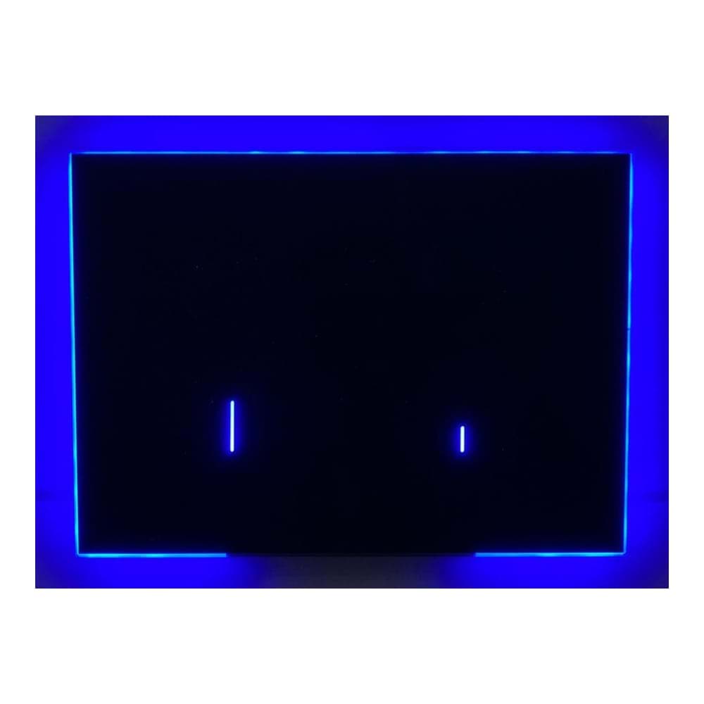 LAUFEN INEO Dual Flush elektronická splachovací deska LISE-AW107, černé sklo, osvětlená, bezdotyková 220 x 160 x 40 mm #H9001070200001 - 020 - Černá