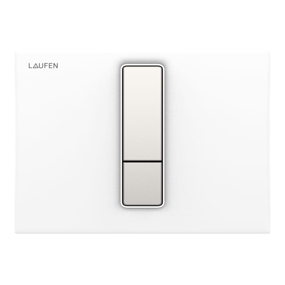 LAUFEN INEO splachovací deska Dual Flush LIS AW104, duroplast s knoflíky, matný chrom, s chromovanou lištou 10 x 202 x 145 mm #H9001040200001 - 020 - Černá