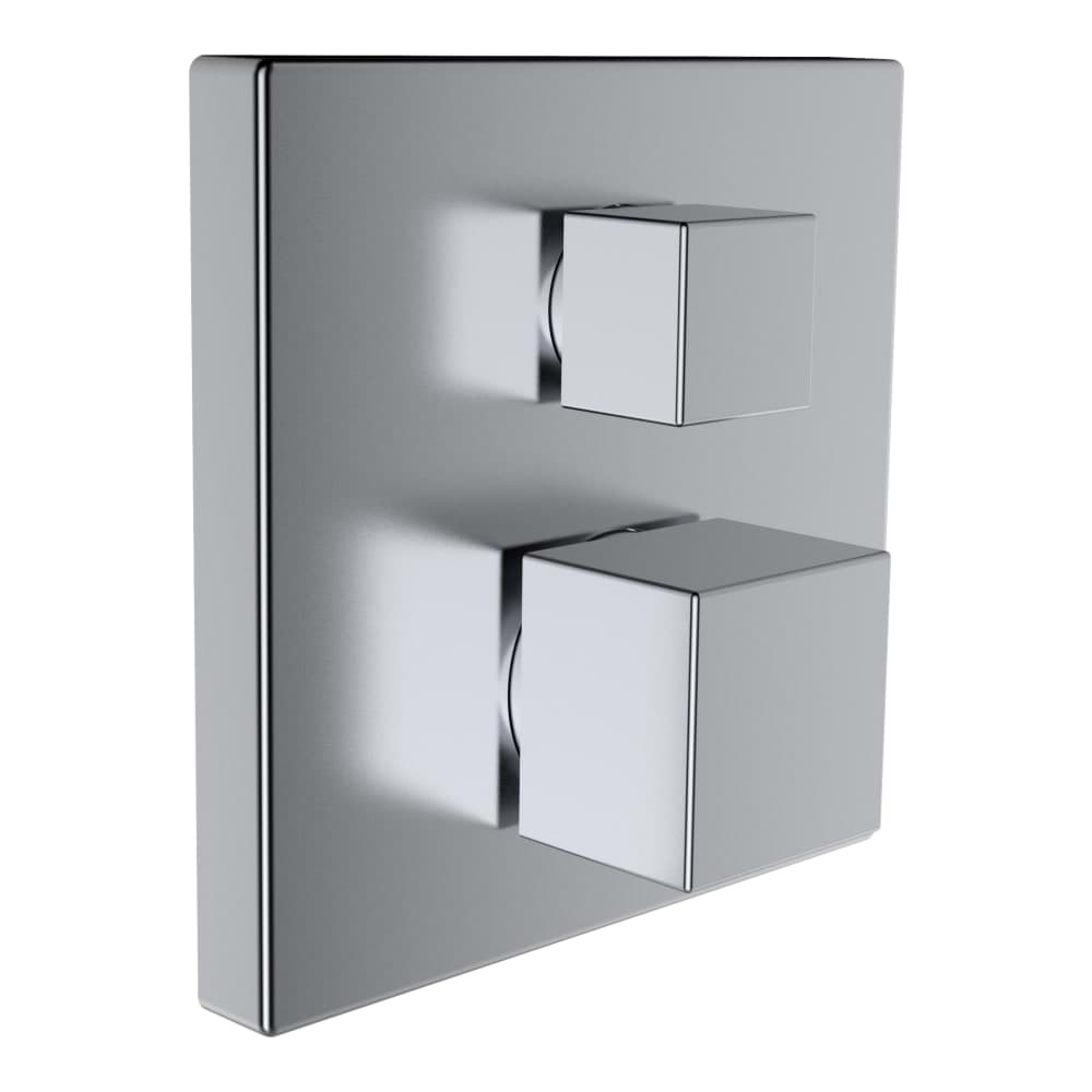 LAUFEN QUADRIGA předinstalační sada pro termostatickou 2-ruční vanovou baterii pod omítku, pro Simibox Standard & Simibox Light, s integrovaným přerušovačem potrubí, vzhled PVD inox #HF901187423000