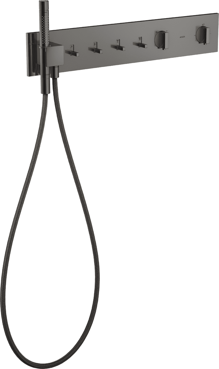 HANSGROHE AXOR ShowerComposition termostatický modul 610/110 skrytý pro 4 spotřebiče #12573330 - leštěný černý chrom