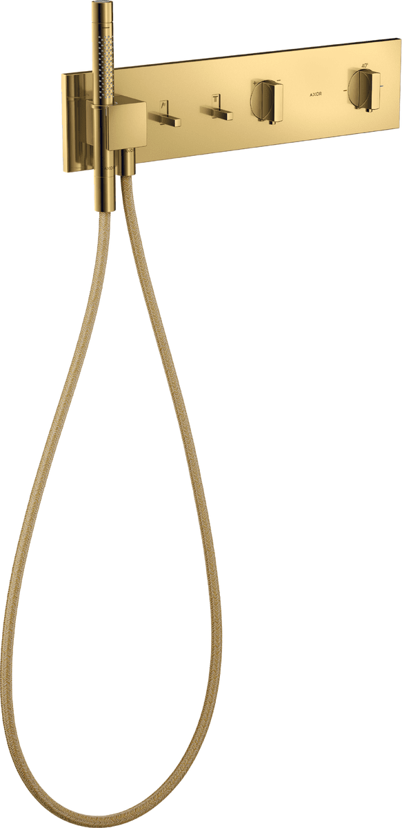 HANSGROHE AXOR ShowerComposition termostatický modul 470/110 skrytý pro 2 spotřebiče #12571990 - Polished Gold Optic