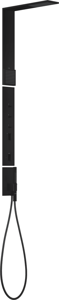 HANSGROHE AXOR ShowerComposition Sprchový panel s termostatem, horní sprcha 110/220 1jet a šíjová sprcha #12595670 - matná černá