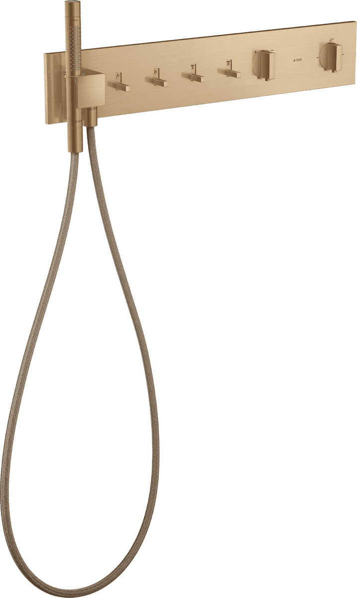 HANSGROHE AXOR ShowerComposition termostatický modul 610/110 skrytý pro 4 spotřebiče #12573140 - kartáčovaný bronz