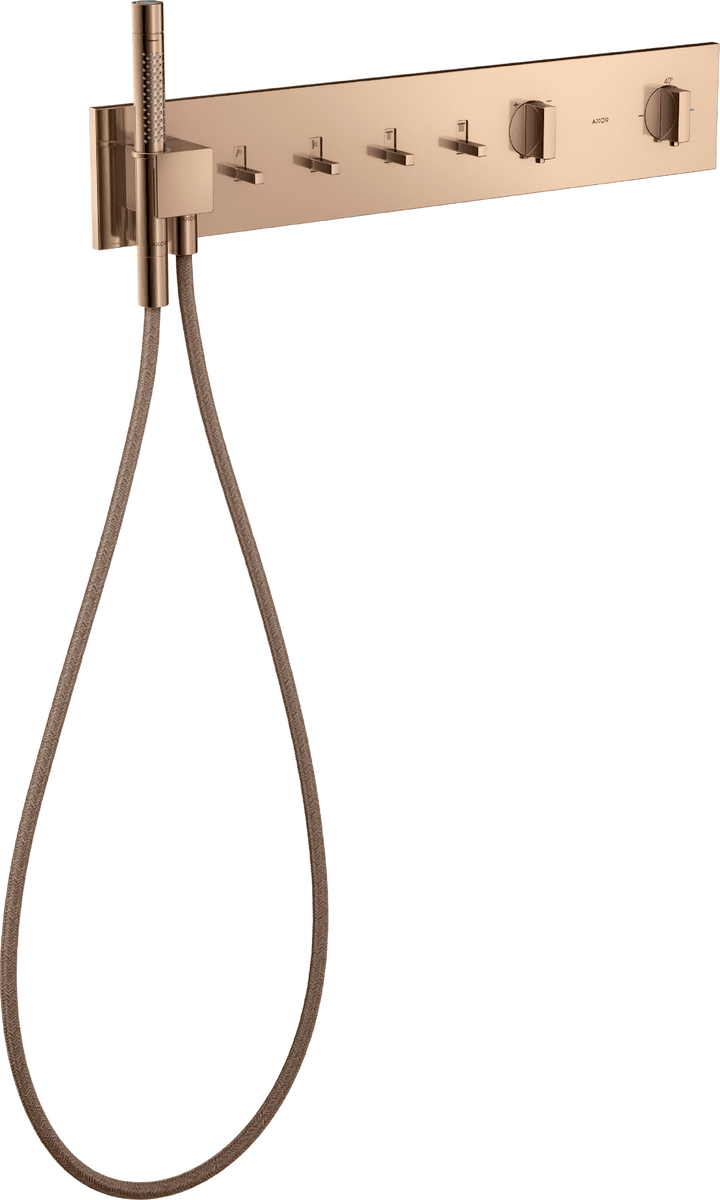 HANSGROHE Modul termostatu AXOR ShowerComposition 610/110 skrytý pro 4 spotřebiče #12573300 - Leštěné červené zlato