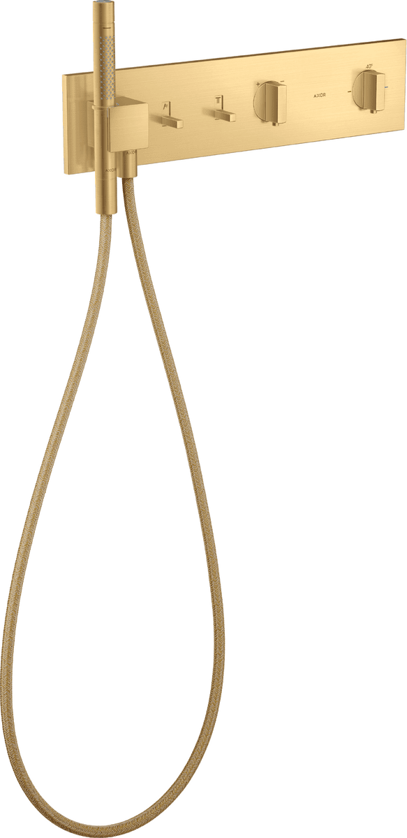 HANSGROHE AXOR ShowerComposition termostatický modul 470/110 skrytý pro 2 spotřebiče #12571250 - Brushed Gold Optic