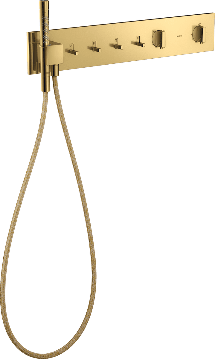 HANSGROHE Modul termostatu AXOR ShowerComposition 610/110 skrytý pro 4 spotřebiče #12573990 - Polished Gold Optic