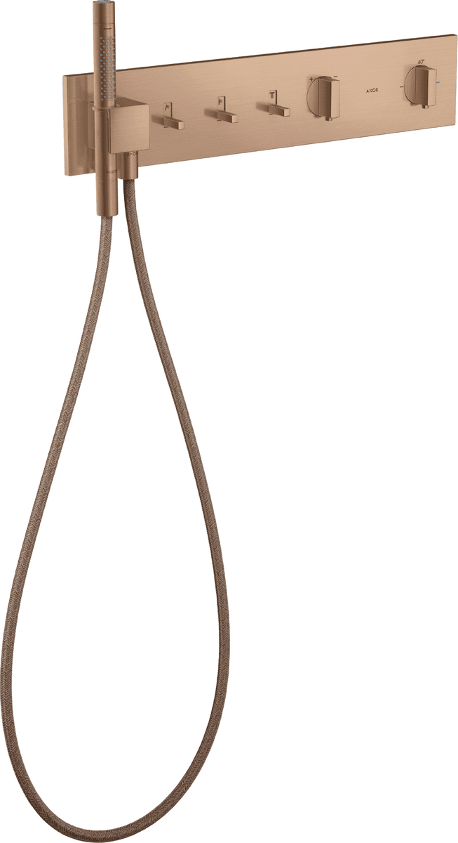 HANSGROHE AXOR ShowerComposition termostatický modul 540/110 skrytý pro 3 spotřebiče #12572310 - Brushed Red Gold