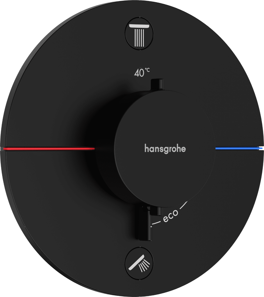 HANSGROHE ShowerSelect Comfort S Termostat pod omítku pro 2 spotřebiče #15554670 - matná černá