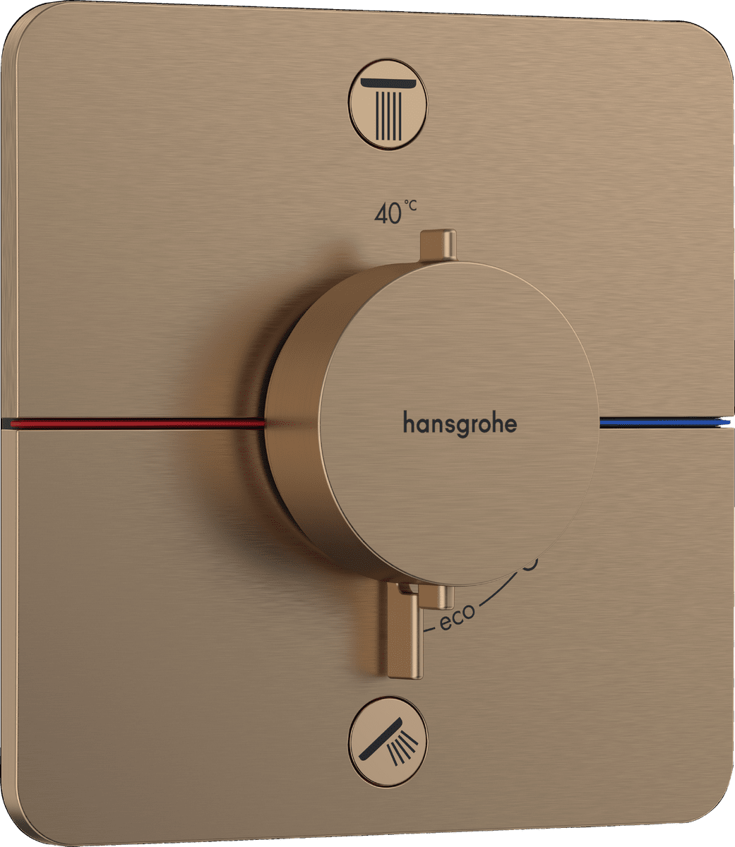 HANSGROHE ShowerSelect Comfort Q Termostat pod omítku pro 2 spotřebiče #15583140 - kartáčovaný bronz