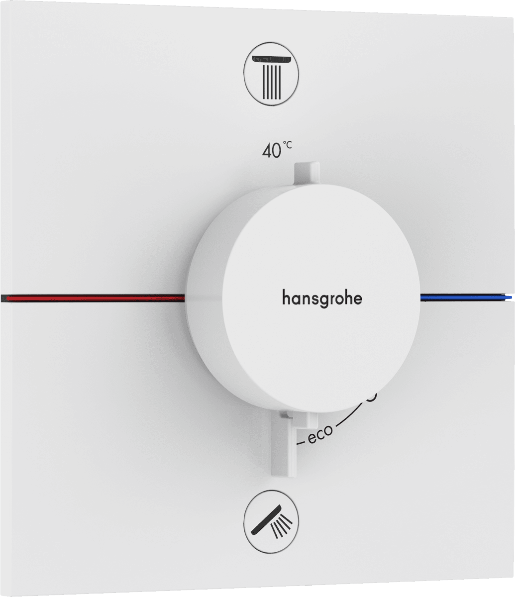 HANSGROHE ShowerSelect Comfort E Termostat pod omítku pro 2 spotřebiče #15572700 - matná bílá