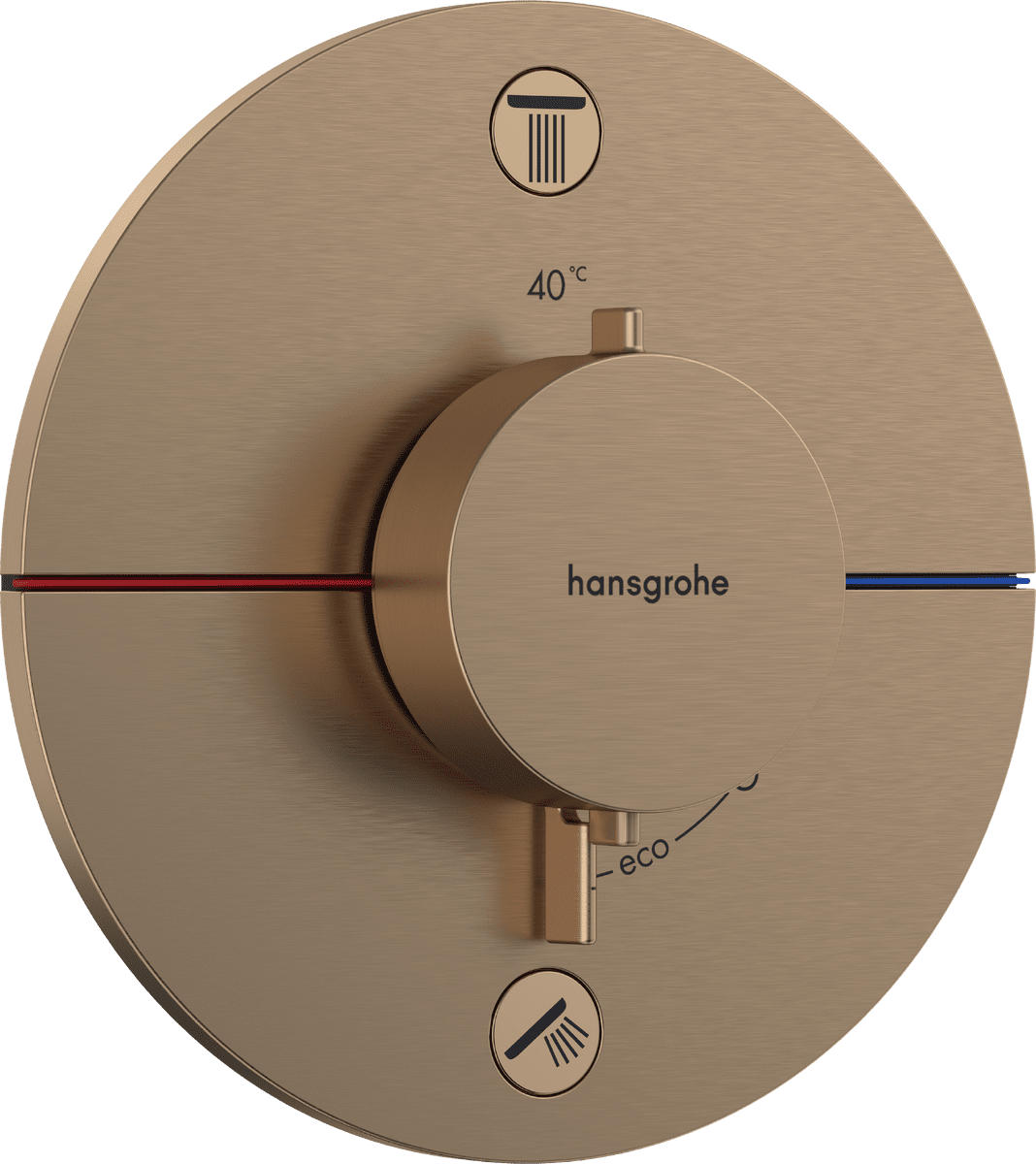 HANSGROHE ShowerSelect Comfort S termostat pod omítku pro 2 spotřebiče #15554140 - kartáčovaný bronz