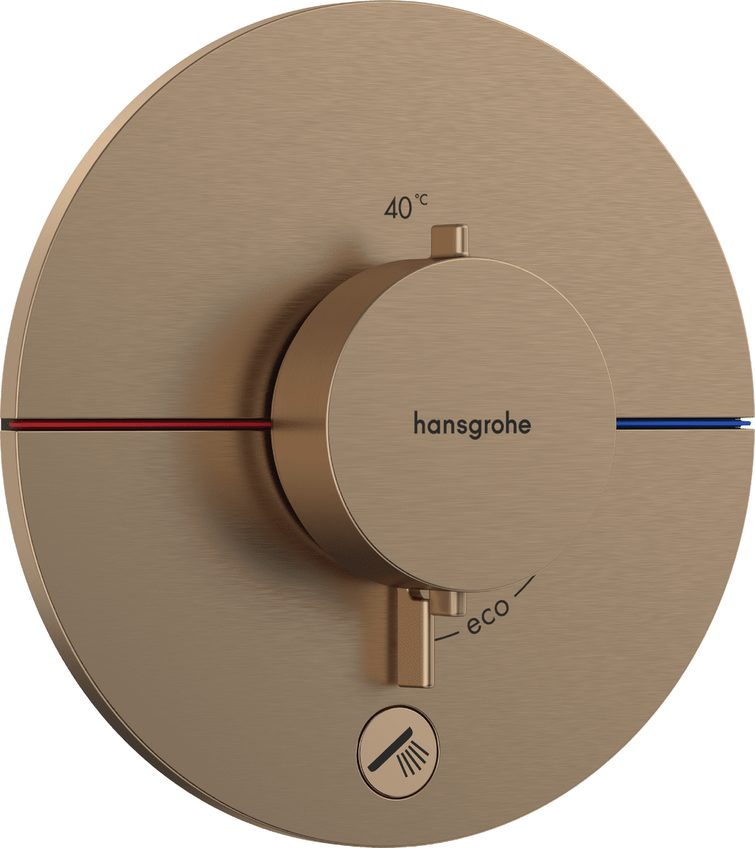 HANSGROHE ShowerSelect Comfort S Termostat pod omítku pro 1 spotřebič a další výtok #15562140 - kartáčovaný bronz