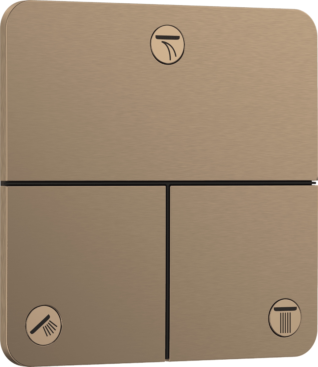 HANSGROHE ShowerSelect Comfort Q Ventil pod omítku pro 3 spotřebiče #15587140 - kartáčovaný bronz