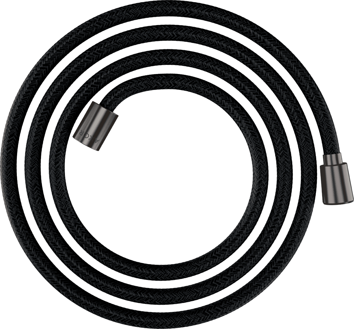 HANSGROHE AXOR ShowerSolutions Textilní sprchová hadice 2 m s kónickou a válcovou matkou #28290340 - kartáčovaný černý chrom