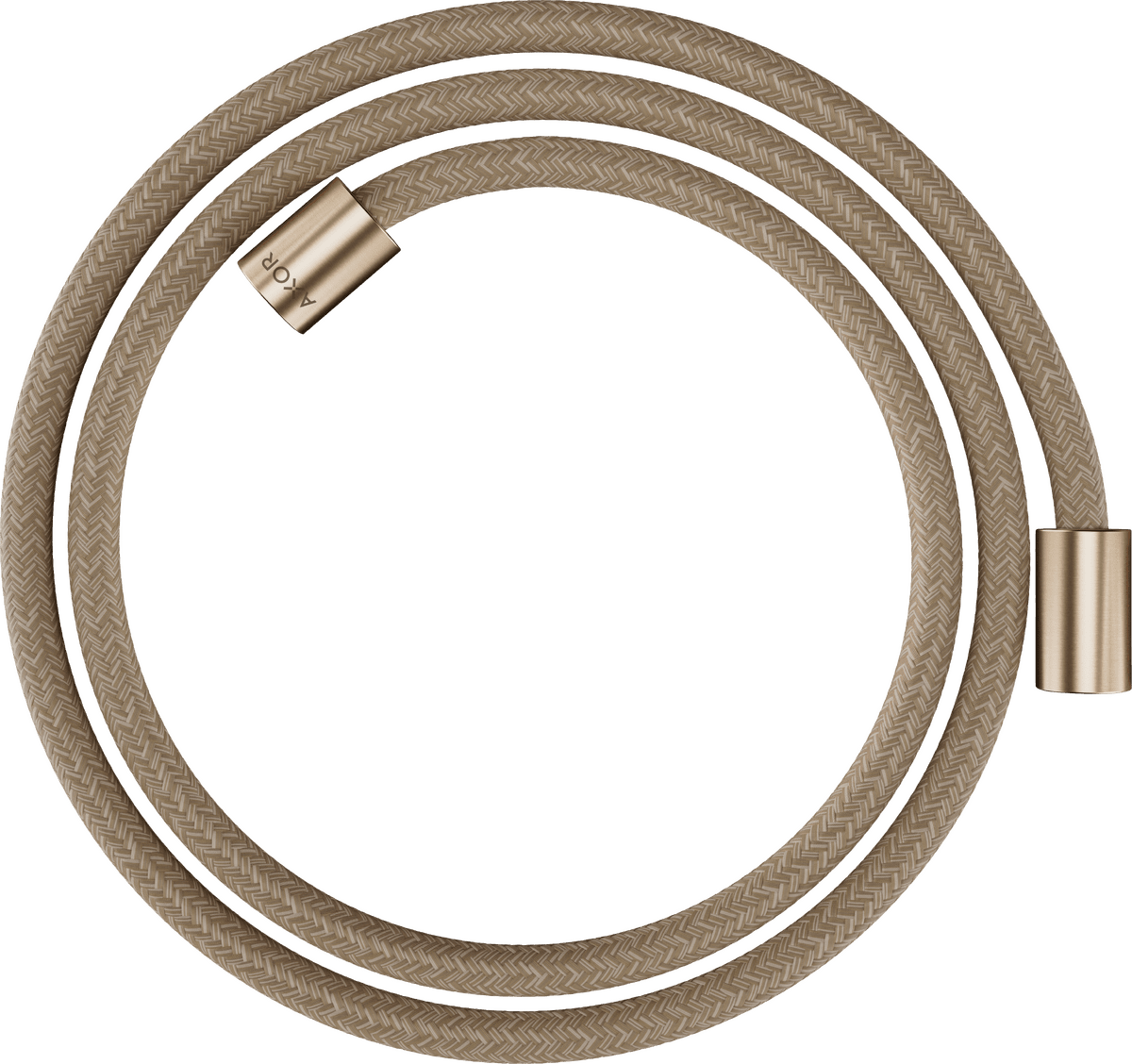 HANSGROHE AXOR ShowerSolutions Textilní sprchová hadice 1,60 m s válcovými matkami #28261140 - kartáčovaný bronz
