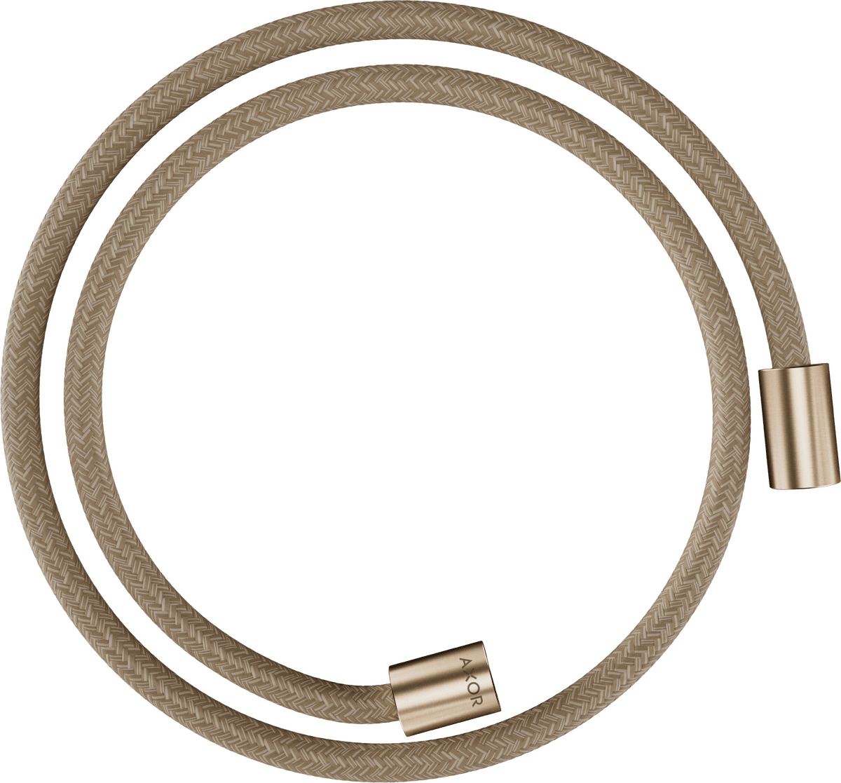 HANSGROHE AXOR ShowerSolutions Textilní sprchová hadice 1,25 m s válcovými matkami #28228140 - kartáčovaný bronz