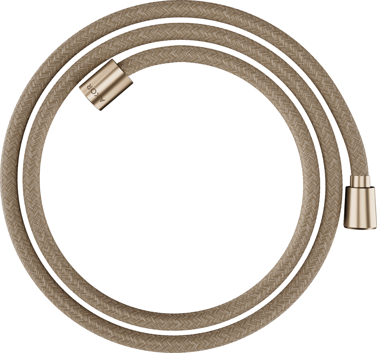 HANSGROHE AXOR ShowerSolutions Textilní sprchová hadice 1,60 m s kónickou a válcovou matkou #28259140 - kartáčovaný bronz