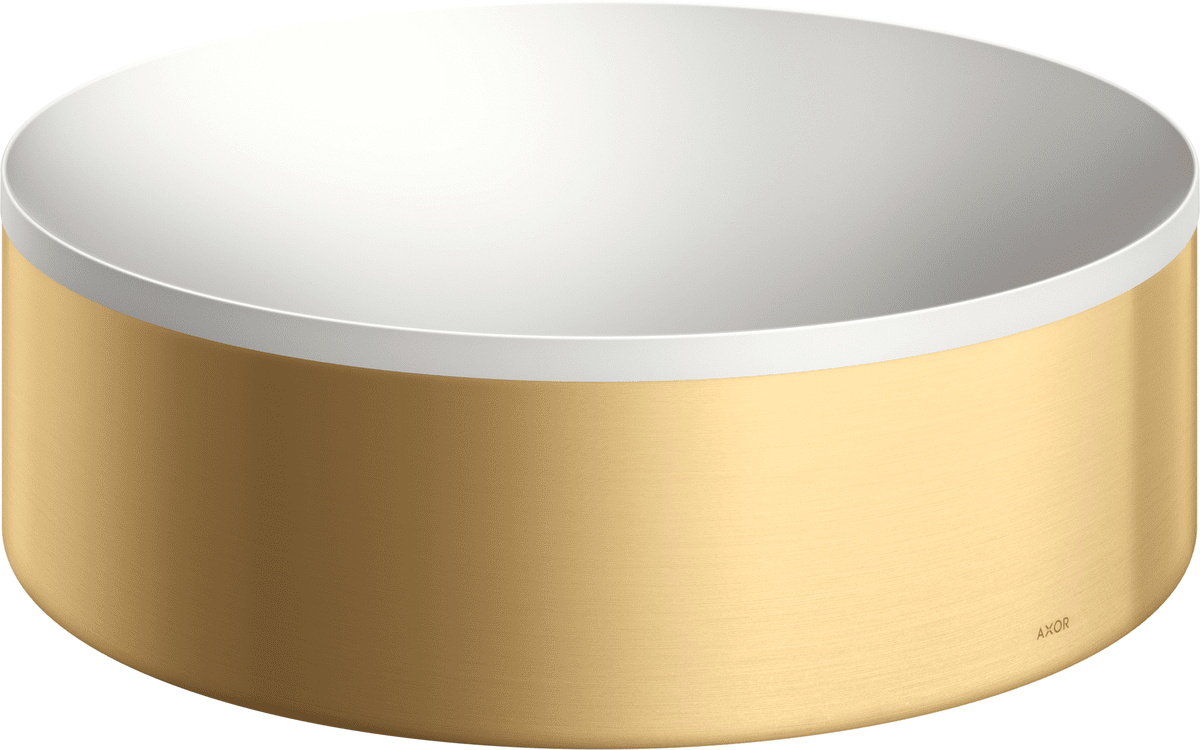 HANSGROHE Umyvadlo na desku AXOR Suite 300 bez otvoru pro baterii a přepadu #42000250 - Brushed Gold Optic