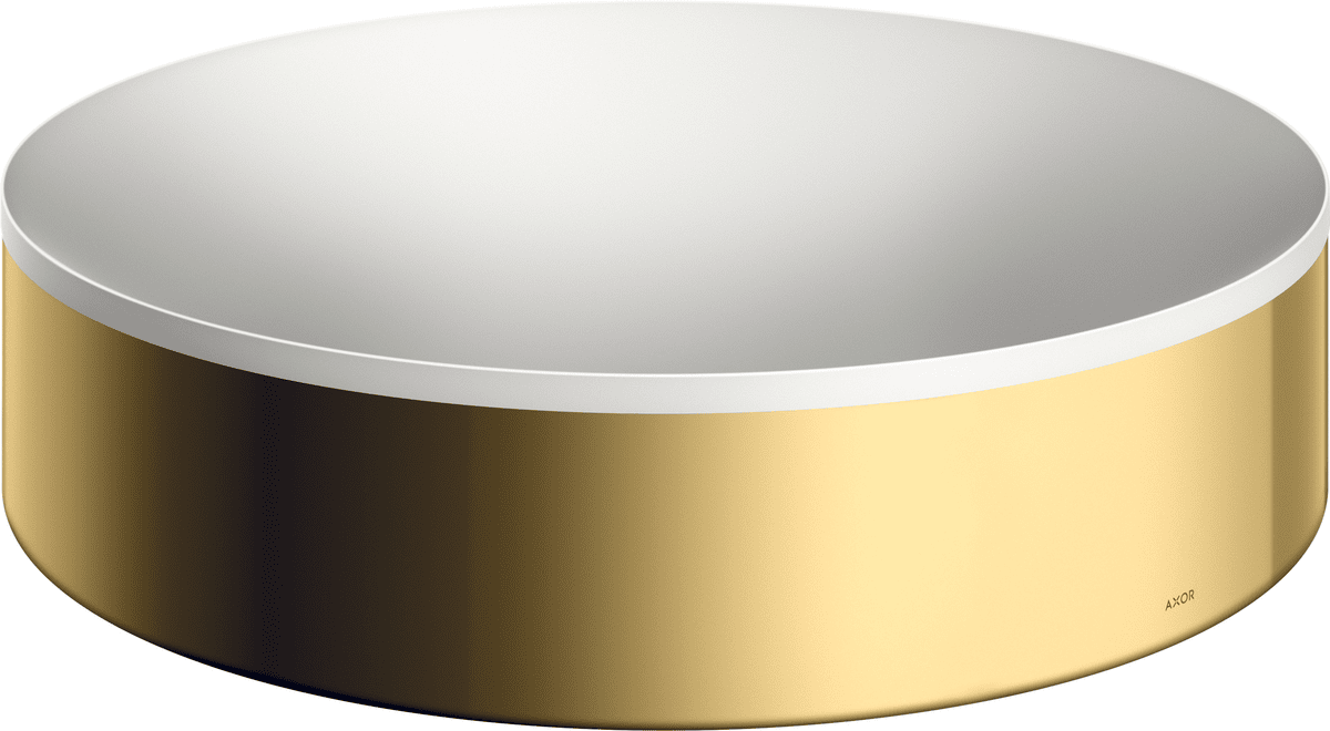 HANSGROHE Umyvadlo na desku AXOR Suite 400 bez otvoru pro baterii a přepadu #42001990 - Polished Gold Optic