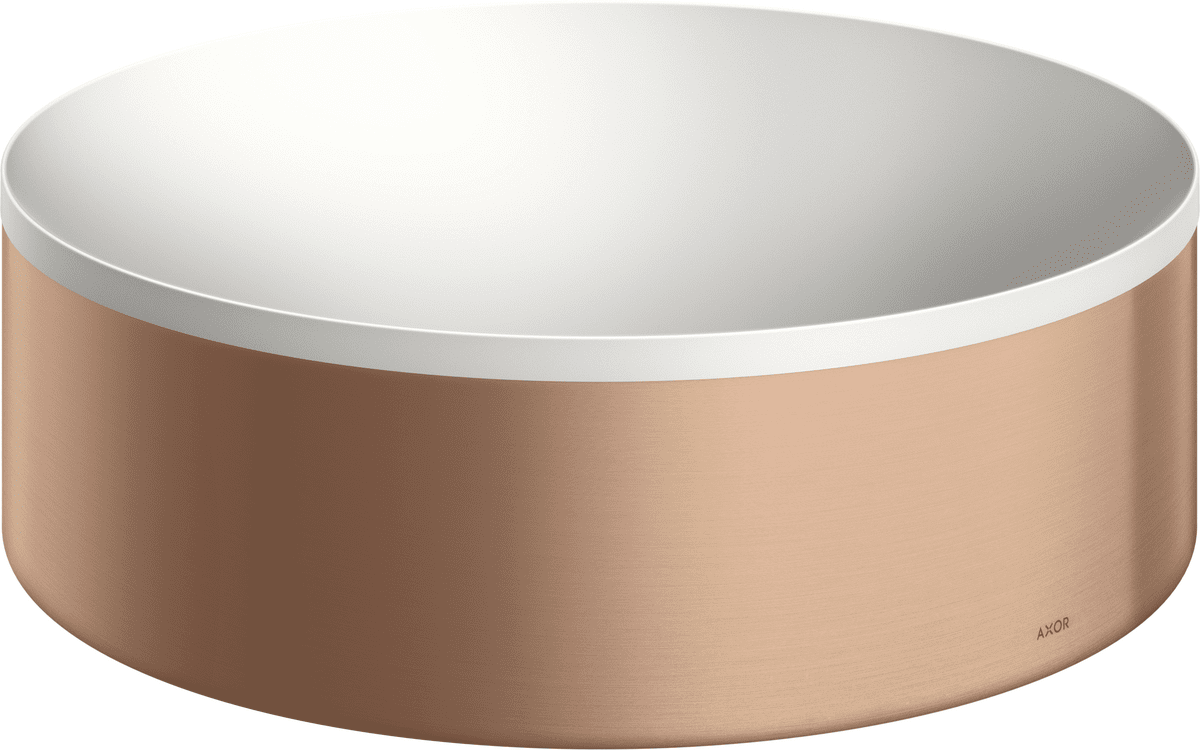 HANSGROHE Umyvadlo na desku AXOR Suite 300 bez otvoru pro baterii a přepadu #42000310 - Brushed Red Gold
