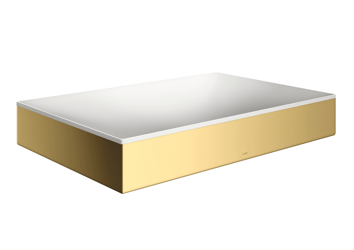 HANSGROHE Umyvadlo na desku AXOR Suite 600/400 bez otvoru pro baterii a přepadu #42004990 - Polished Gold Optic