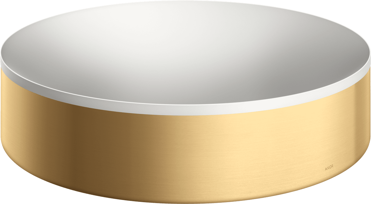 HANSGROHE Umyvadlo na desku AXOR Suite 400 bez otvoru pro baterii a přepadu #42001250 - Brushed Gold Optic