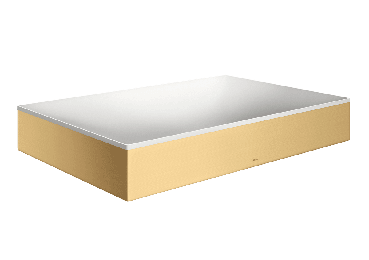 HANSGROHE Umyvadlo AXOR Suite na desku 600/400 bez otvoru pro baterii a přepadu #42004250 - Brushed Gold Optic