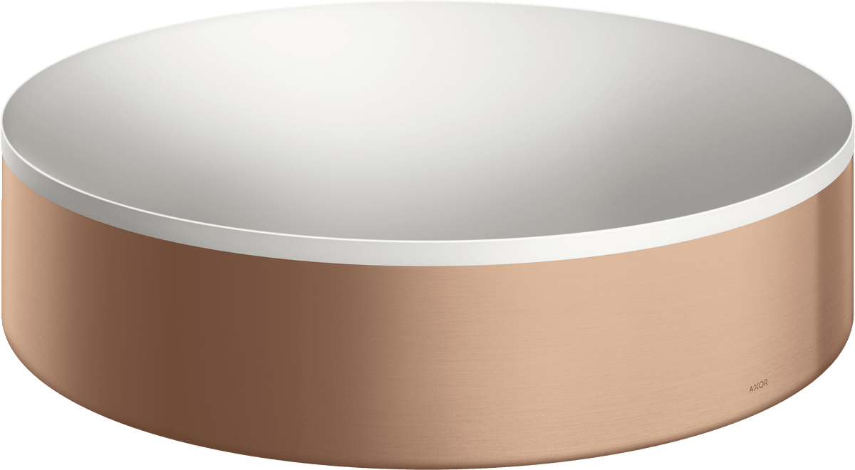 HANSGROHE AXOR Suite 400 umyvadlo na desku bez otvoru pro baterii a přepadu #42001310 - Brushed Red Gold
