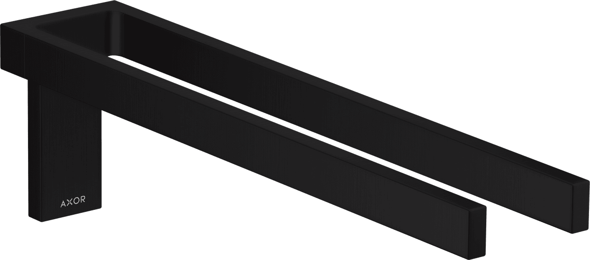 HANSGROHE AXOR Universal Rectangular Věšák na ručník, dvouramenný #42622670 - matná černá
