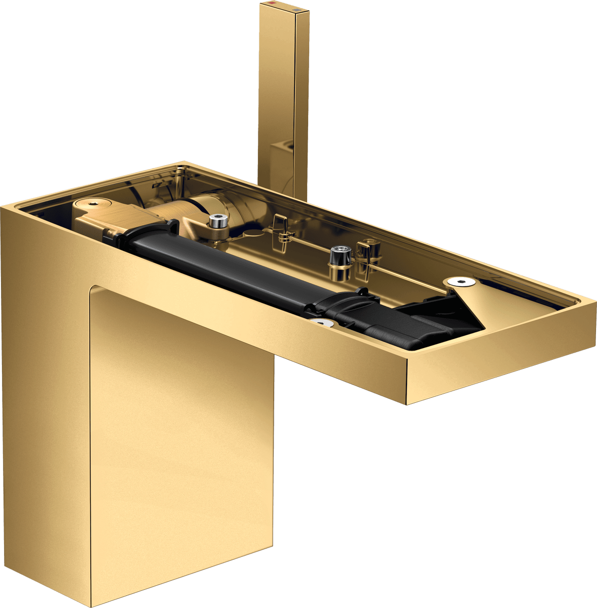 HANSGROHE Jednopáková umyvadlová baterie AXOR MyEdition 110 s výsuvným odpadem bez desky #47032990 - Polished Gold Optic