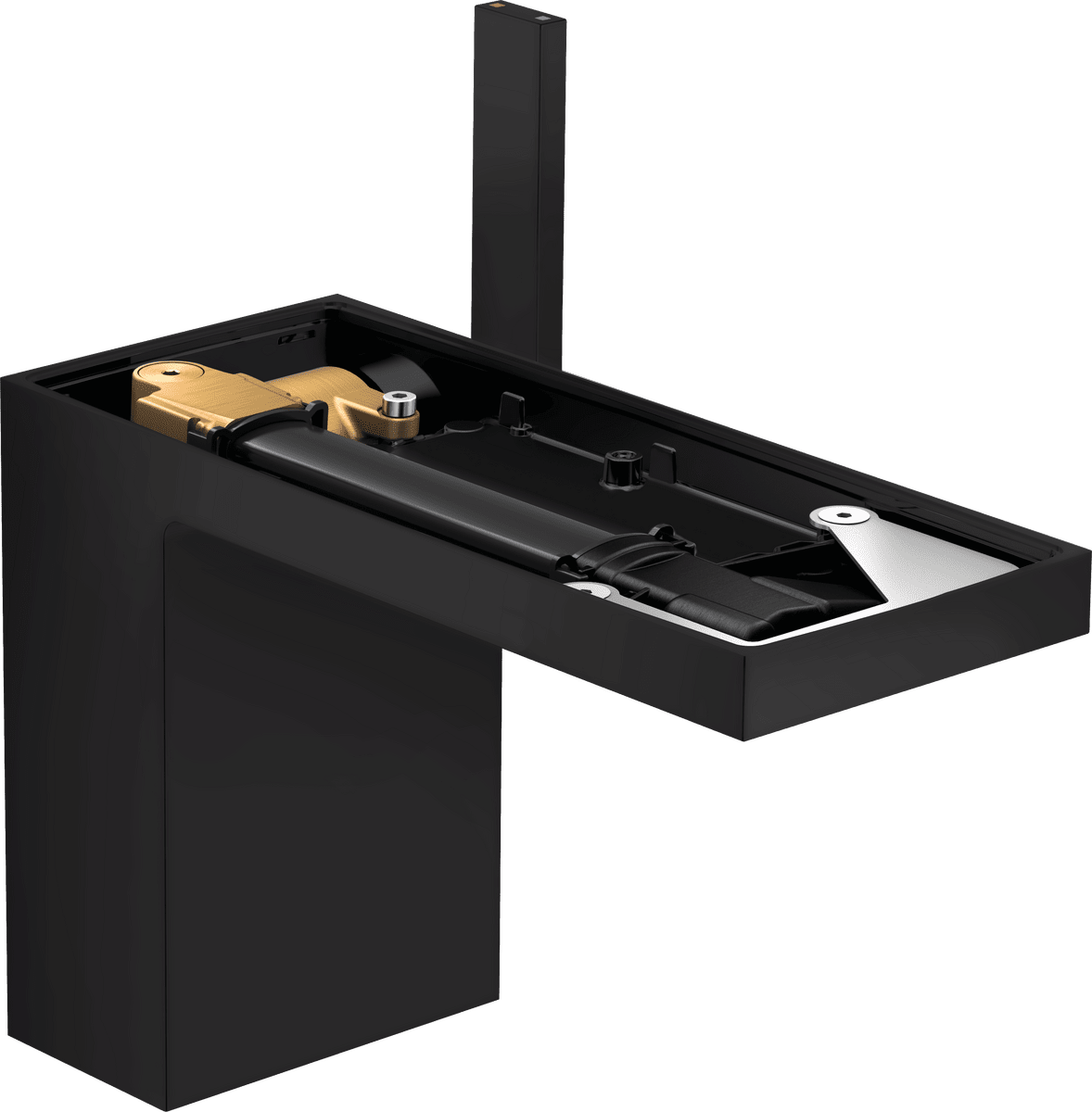 HANSGROHE AXOR MyEdition Páková umyvadlová baterie 110 s odtokovou soupravou Push-Open, bez destičky #47032670 - matná černá