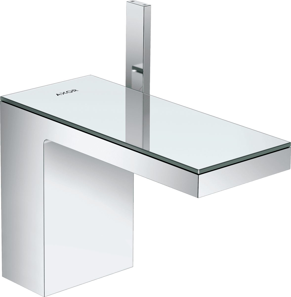 HANSGROHE AXOR MyEdition Páková umyvadlová baterie 110 s odtokovou soupravou Push-Open #47030000 - chrom/zrcadlové sklo