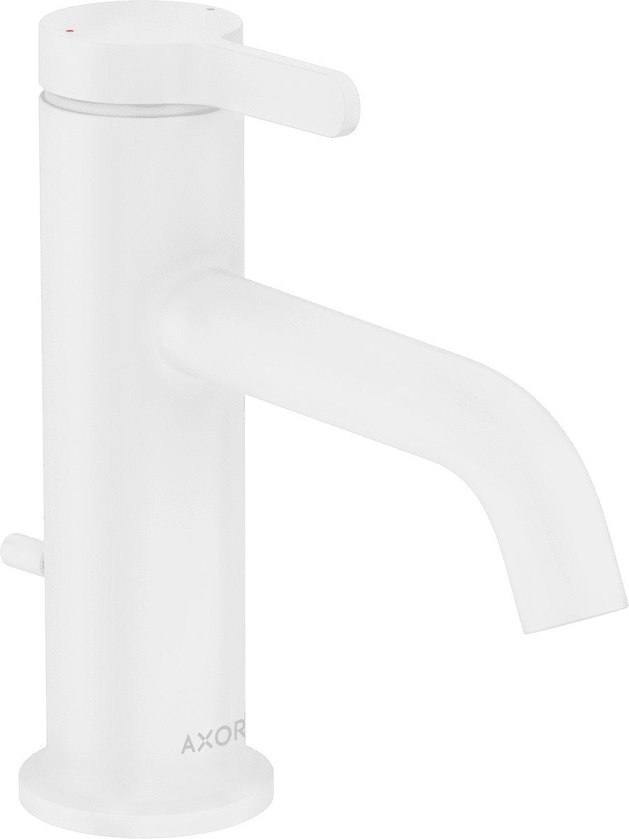 HANSGROHE AXOR One Páková umyvadlová baterie 70 s páčkovou rukojetí a odtokovou soupravou s táhlem #48000700 - matná bílá
