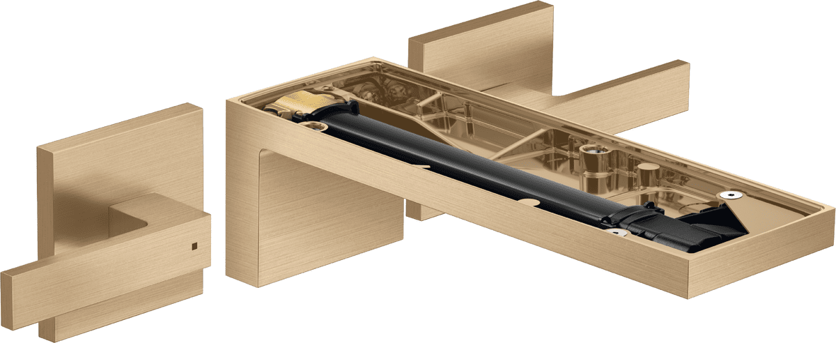 HANSGROHE AXOR MyEdition 3otvorová podomítková umyvadlová baterie pro montáž na stěnu s výtokem 221 mm, bez desky #47082140 - kartáčovaný bronz