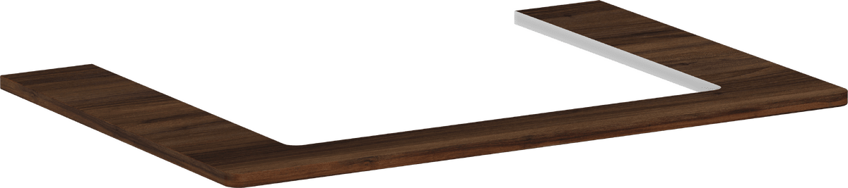 HANSGROHE Xelu Q Deska 780/550 s výřezem uprostřed pro zápustné umyvadlo 600/480 #54109630 - tmavý ořech