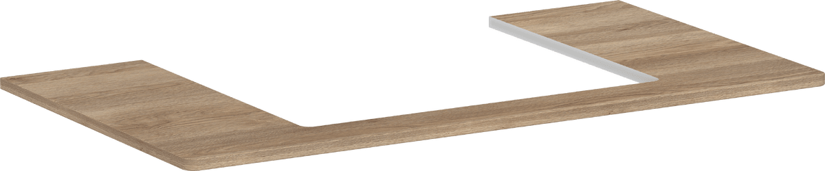HANSGROHE Xelu Q Deska 980/550 s výřezem uprostřed pro zápustné umyvadlo 600/480 #54110230 - přírodní dub
