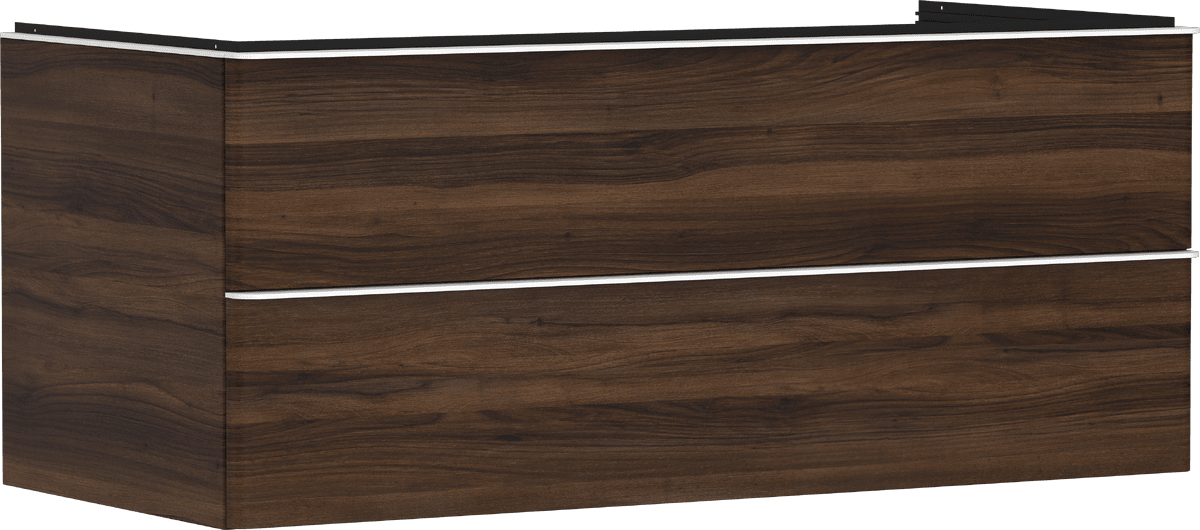 HANSGROHE Xelu Q Skříňka pod umyvadlo tmavý dub 1180/550 se 2 zásuvkami pro desku s výřezem uprostřed #54085700 - tmavý ořech