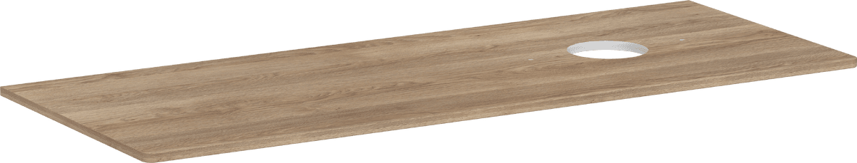 HANSGROHE Xelu Q Deska 1360/550 s výřezem vpravo pro umyvadlovou mísu bez otvoru pro baterii #54117230 - přírodní dub
